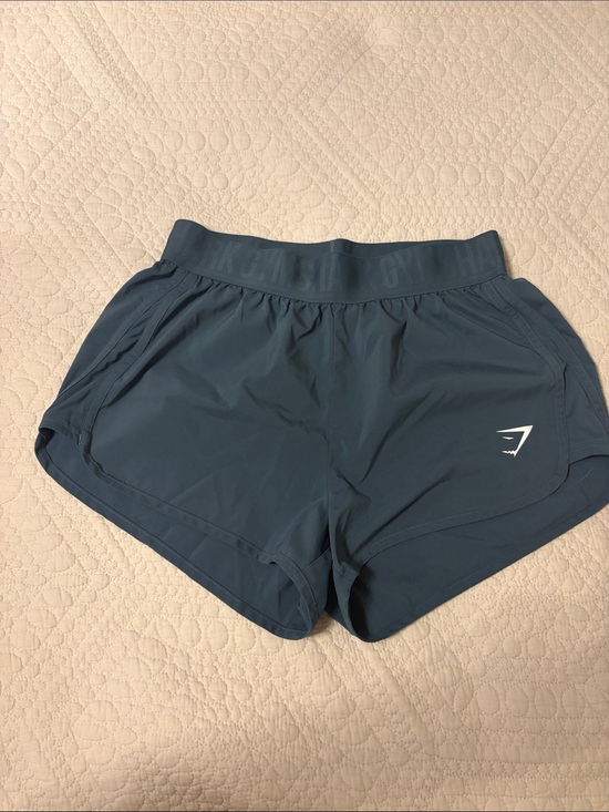 Gymshark Pants - Gymshark Women's Blue/Green Athletic Shorts